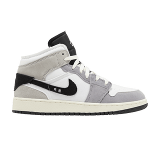 Jordan 1 Mid SE Craft White Cement Grey Black (GS)