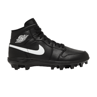 Jordan 1 Mid TD Cleat Black White