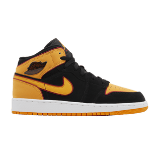 Jordan 1 Mid SE Black Vivid Orange (GS)