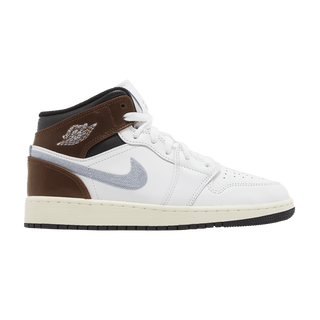 Jordan 1 Mid SE White Brown Blue Grey (GS)