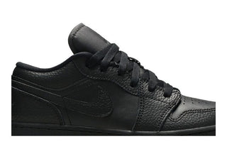 Jordan 1 Low Tumbled Leather Black (GS)