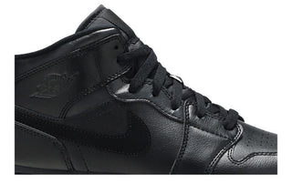 Jordan 1 Mid Deep Black Nubuck Swoosh (GS)