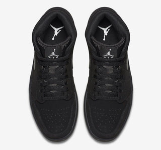 Jordan 1 Mid Black Black White