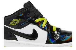 Jordan 1 Mid Black Cyber Mystic Green (TD)