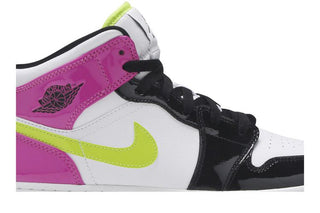 Jordan 1 Mid White Black Cyber Pink (GS)
