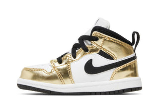 Jordan 1 Mid Metallic Gold Black White (TD)