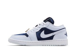 Jordan 1 Low SE Football Grey White Gym Red Midnight Navy (Women's)