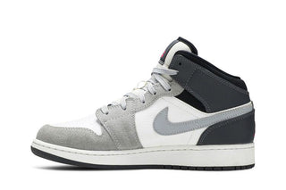 Jordan 1 Mid White Grey Hyper Pink (GS)