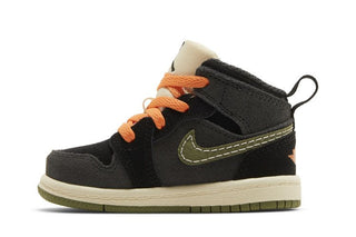 Jordan 1 Mid SE Craft Anthracite Black Bright Mandarin Sky J Light Olive (TD)