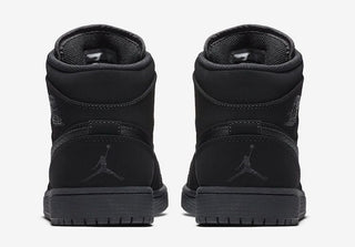 Jordan 1 Mid Black Black White