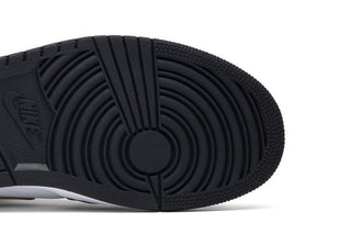 Jordan 1 Mid Patent Black White Gold