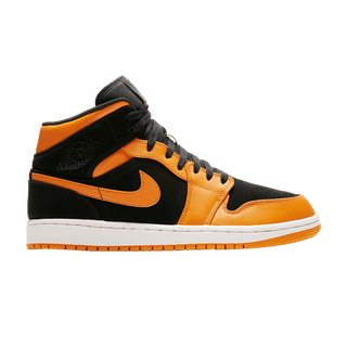 Jordan 1 Mid Black Orange Peel