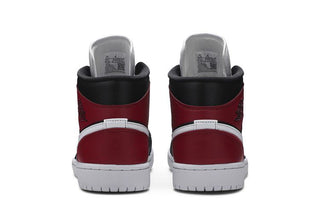 Jordan 1 Mid Black Noble Red (Women's)