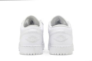 Jordan 1 Low Triple White Tumbled Leather (GS)