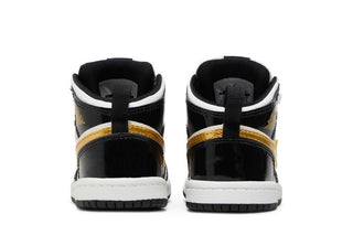 Jordan 1 Mid Patent Black White Gold (TD)