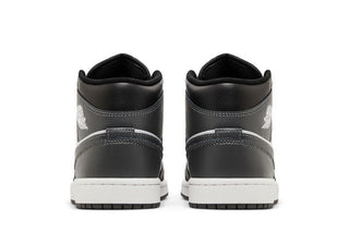 Jordan 1 Mid Black White Iron Grey