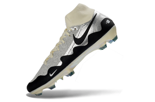Close-up of Nike Air Zoom Mercurial Superfly X Elite Football Boots White Waves Patta