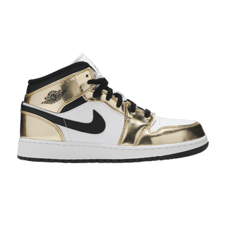 Jordan 1 Mid Metallic Gold Black White (GS)