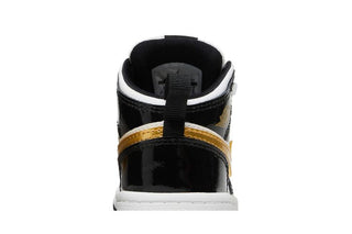 Jordan 1 Mid Patent Black White Gold (TD)