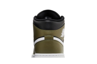 Jordan 1 Mid Black White Olive