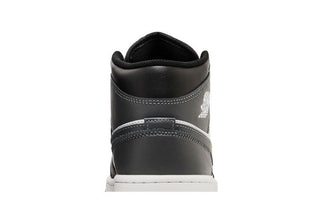 Jordan 1 Mid Black White Iron Grey