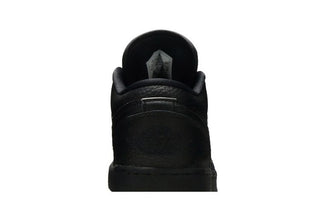 Jordan 1 Low Tumbled Leather Black (GS)
