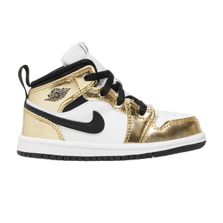 Jordan 1 Mid Metallic Gold Black White (TD)