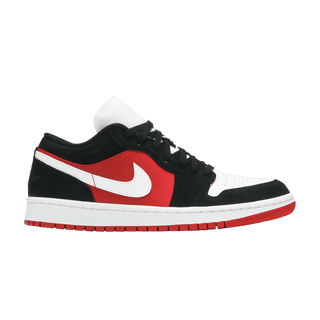 Jordan 1 Low Black White Gym Red (Women's)