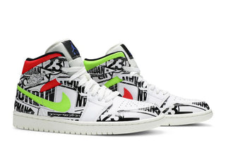 Jordan 1 Mid All Over Logos