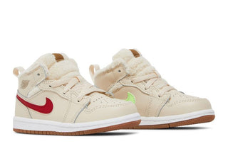 Jordan 1 Mid Utility Fleece Pearl White (TD)