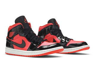 Jordan 1 Mid Hot Punch Black (Women's)