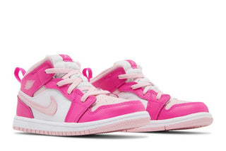 Jordan 1 Mid White Fierce Pink (TD)