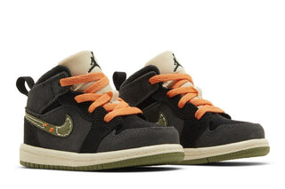 Jordan 1 Mid SE Craft Anthracite Black Bright Mandarin Sky J Light Olive (TD)
