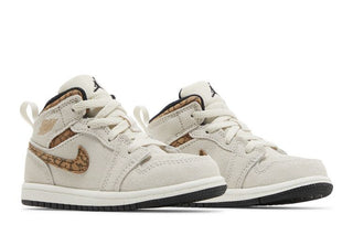 Jordan 1 Mid SE Light Orewood Brown White Light British Tan Metallic Gold (TD)