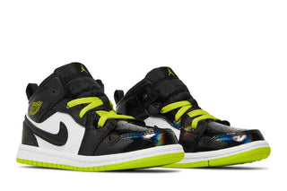 Jordan 1 Mid Black Cyber Mystic Green (TD)
