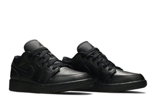 Jordan 1 Low Tumbled Leather Black (GS)