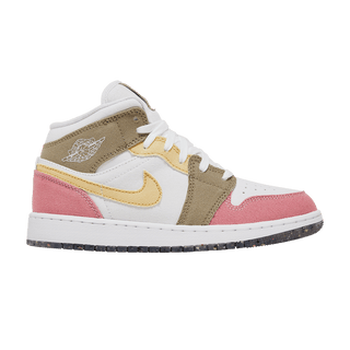 Jordan 1 Mid SE Pastel Vivid Green Grind (GS)