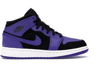 Jordan 1 Mid Black Dark Concord (GS)