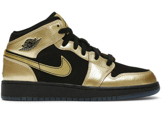 Jordan 1 Mid Metallic Gold Coin Black (GS)