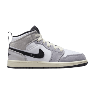 Jordan 1 Mid SE Craft White Cement Grey Black (PS)