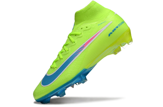 Close-up of Nike Air Zoom Mercurial Superfly X Elite FG soccer cleats for optimal traction