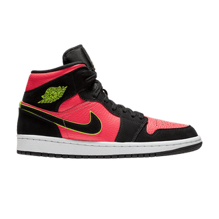 Jordan 1 Mid Black Hot Punch (Women's)